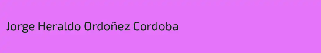 Jorge Heraldo Ordoñez Cordoba